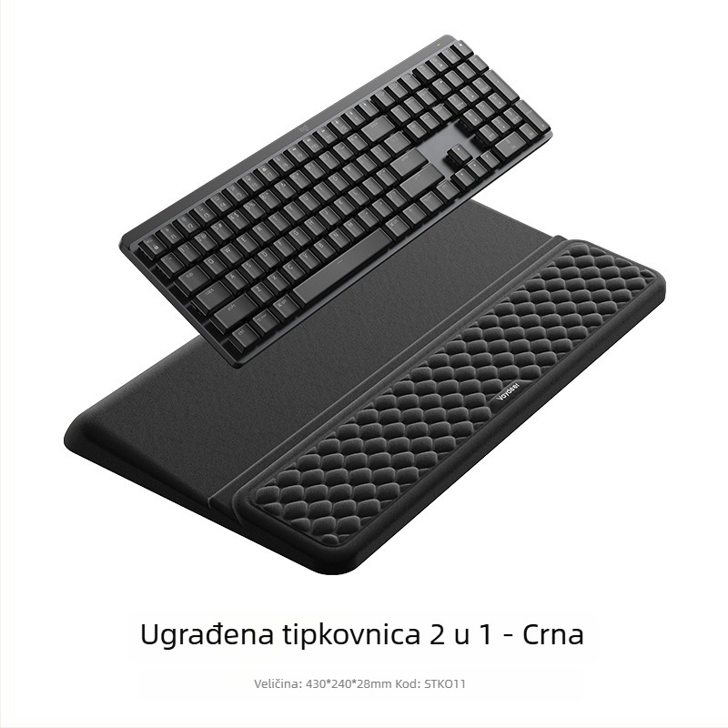 Integrirana podrška za tipkovnicu, jastučić za zglob od memorijske pjene, jednostrani, protuklizni, STK01