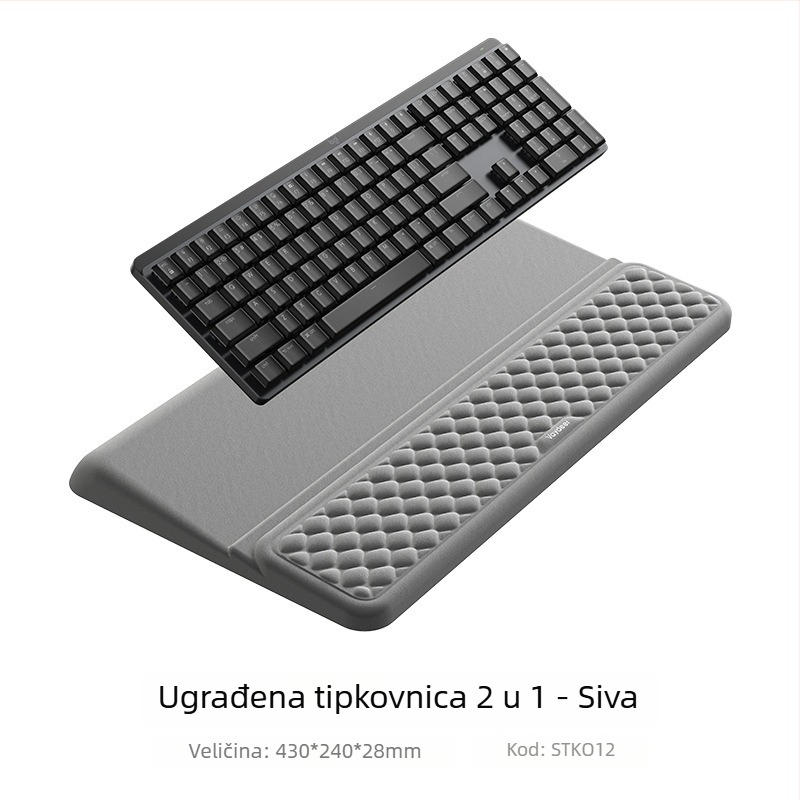 Integrirana podrška za tipkovnicu, jastučić za zglob od memorijske pjene, jednostrani, protuklizni, STK01