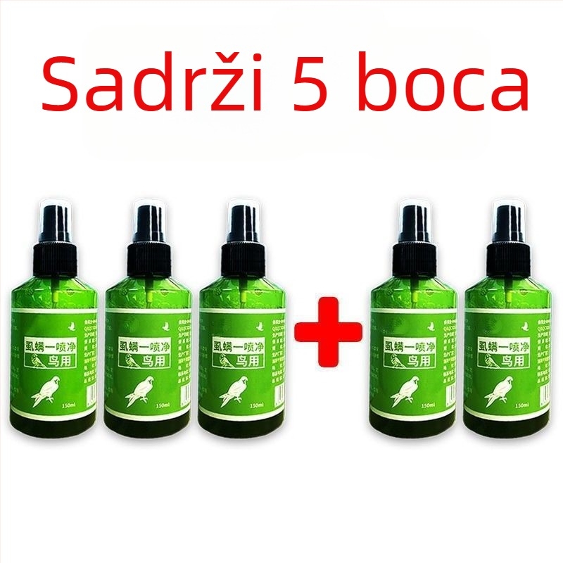 Sprej za vanjske parazite ptica – za papige i natjecateljske golubove; učinkovit protiv ptičjih uši, grinja i parazita.