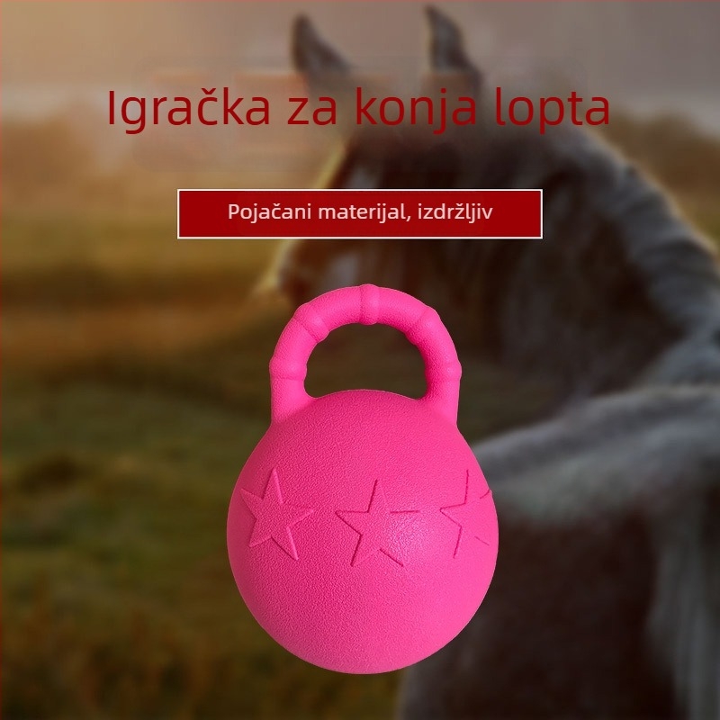 Lopta za konje, otporna na ugriz, PP materijal, trening-lopta, prilagodljiva