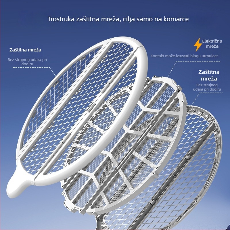 2-u-1 električna lampa za ubijanje komaraca za vanjsku uporabu, UV svjetlo, pokrivenost 21–30 m², ugrađena baterija 1001–1600 mAh, sklopivi dizajn
