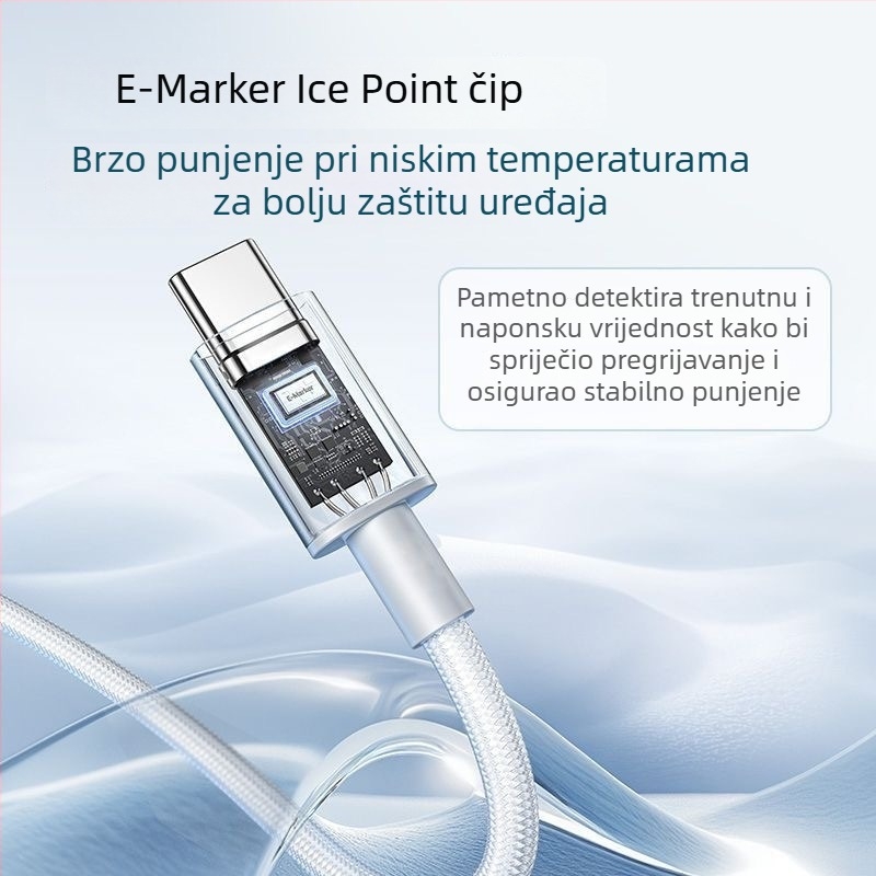 Anker USB-C kabel s pletenim dizajnom za mobitele i tablete, brzo punjenje, 240W PD, Type-C