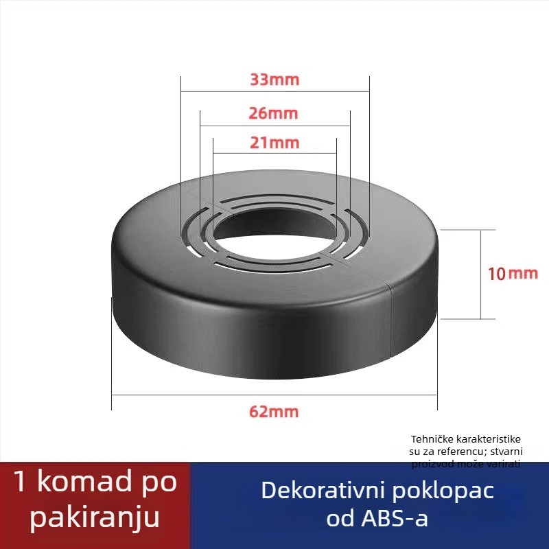 Dekorativni poklop za kutni ventil i tuš – ABS, moderni minimalistički stil, licencirani privatni brend moguć, jamstvo kvalitete