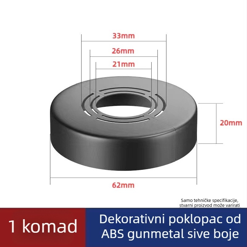 Dekorativni poklop za kutni ventil i tuš – ABS, moderni minimalistički stil, licencirani privatni brend moguć, jamstvo kvalitete