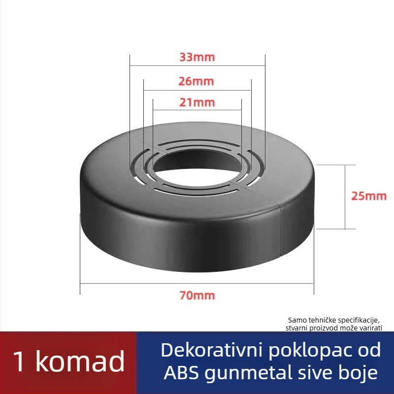 Dekorativni poklop za kutni ventil i tuš – ABS, moderni minimalistički stil, licencirani privatni brend moguć, jamstvo kvalitete