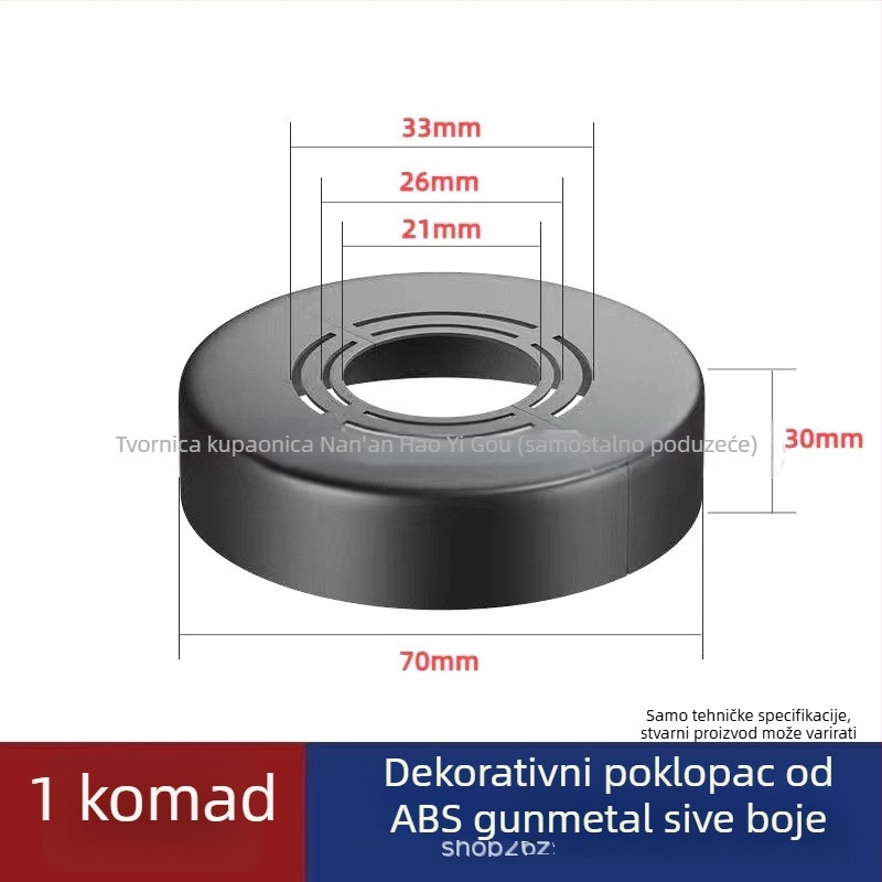 Dekorativni poklop za kutni ventil i tuš – ABS, moderni minimalistički stil, licencirani privatni brend moguć, jamstvo kvalitete