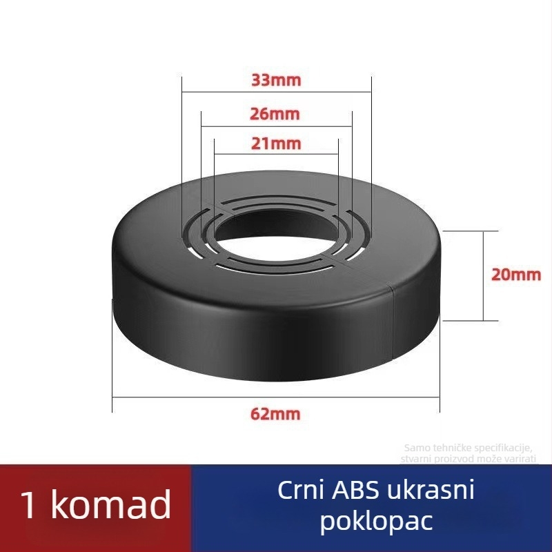 Dekorativni poklop za kutni ventil i tuš – ABS, moderni minimalistički stil, licencirani privatni brend moguć, jamstvo kvalitete