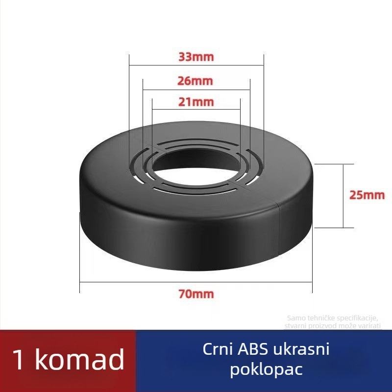 Dekorativni poklop za kutni ventil i tuš – ABS, moderni minimalistički stil, licencirani privatni brend moguć, jamstvo kvalitete