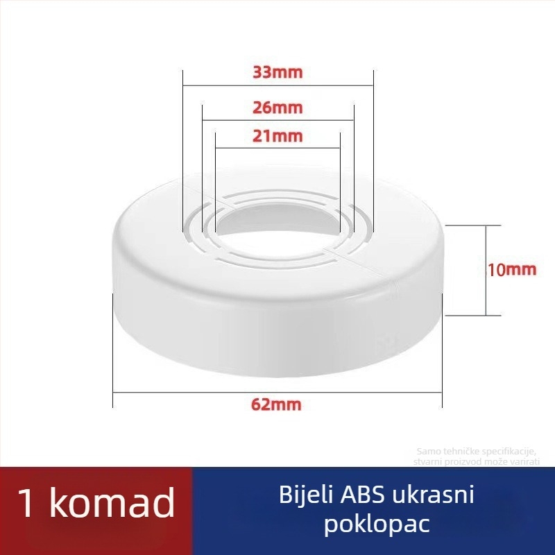 Dekorativni poklop za kutni ventil i tuš – ABS, moderni minimalistički stil, licencirani privatni brend moguć, jamstvo kvalitete