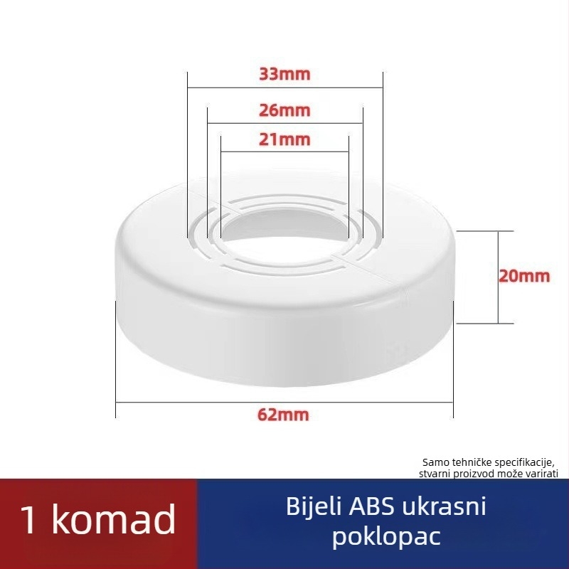 Dekorativni poklop za kutni ventil i tuš – ABS, moderni minimalistički stil, licencirani privatni brend moguć, jamstvo kvalitete