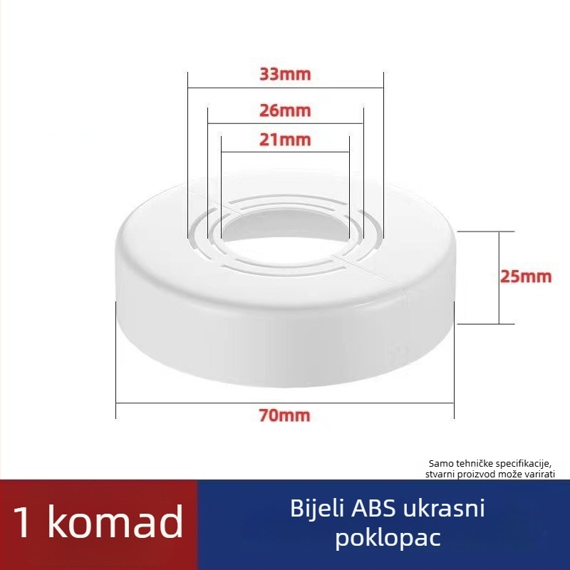 Dekorativni poklop za kutni ventil i tuš – ABS, moderni minimalistički stil, licencirani privatni brend moguć, jamstvo kvalitete