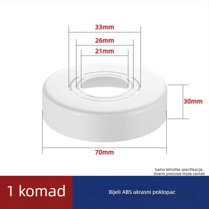 Dekorativni poklop za kutni ventil i tuš – ABS, moderni minimalistički stil, licencirani privatni brend moguć, jamstvo kvalitete