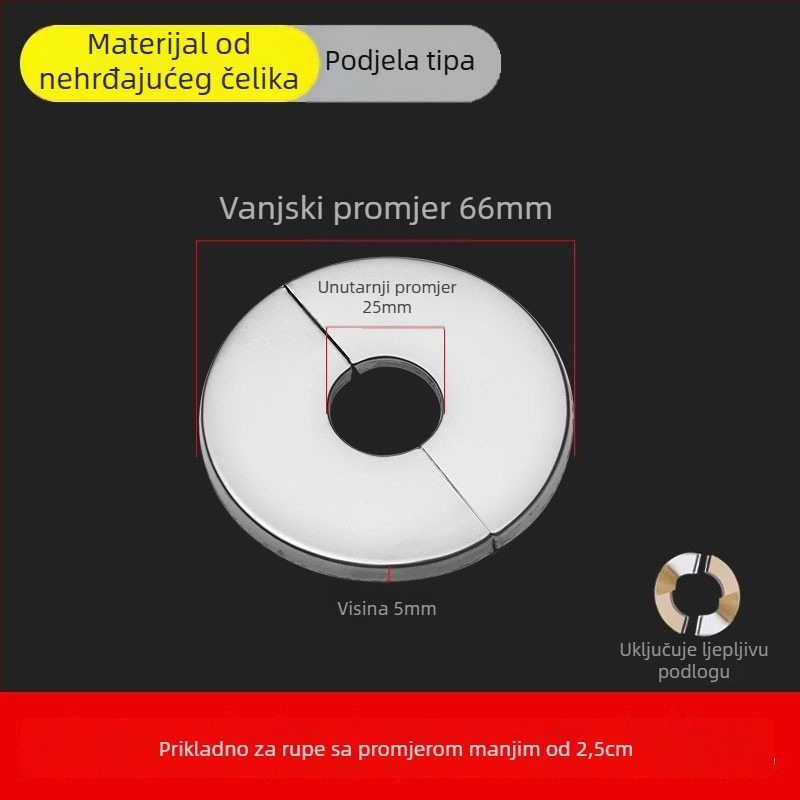 Dekorativni poklop za kutni ventil i tuš – ABS, moderni minimalistički stil, licencirani privatni brend moguć, jamstvo kvalitete