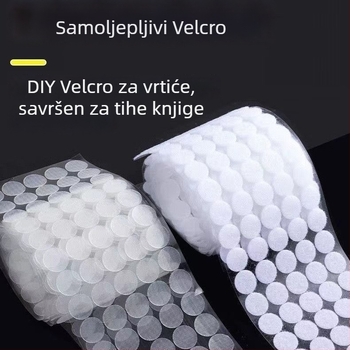 Ručno ultra-tanki kružni Velcro s ljepilom na pozadini za dječje tihe knjige, prozirno i snažno