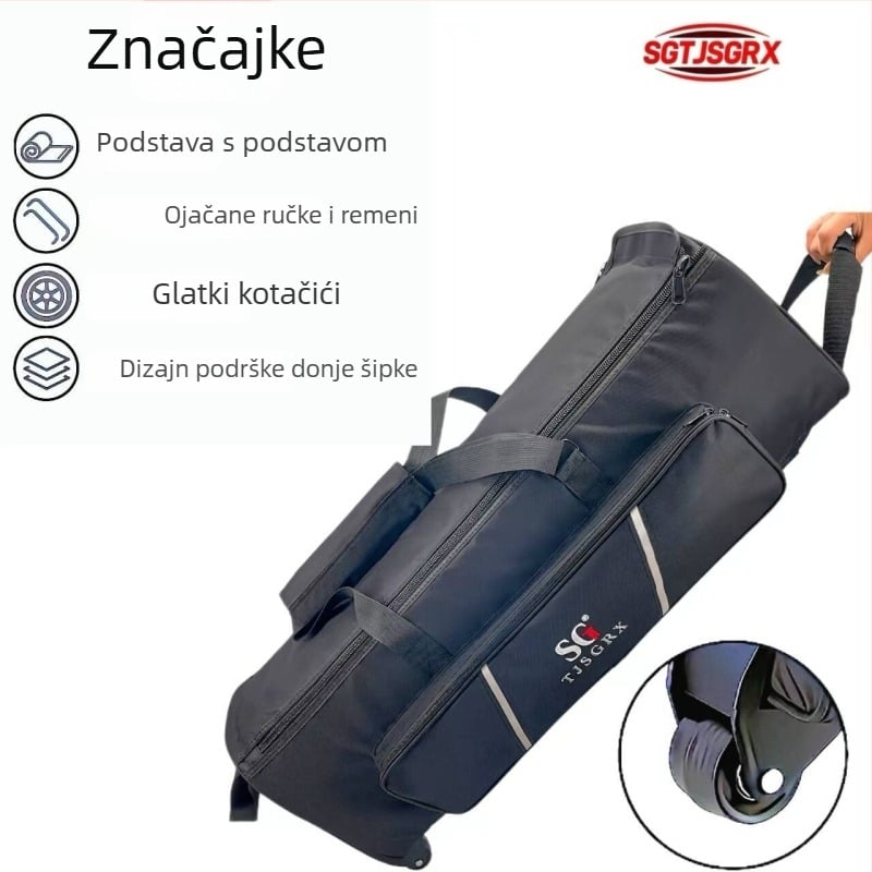 Torba za bubanj hardver s kotačićima — poliester, Sgtjsgrx, za bubanj, unisex, proljeće 2024