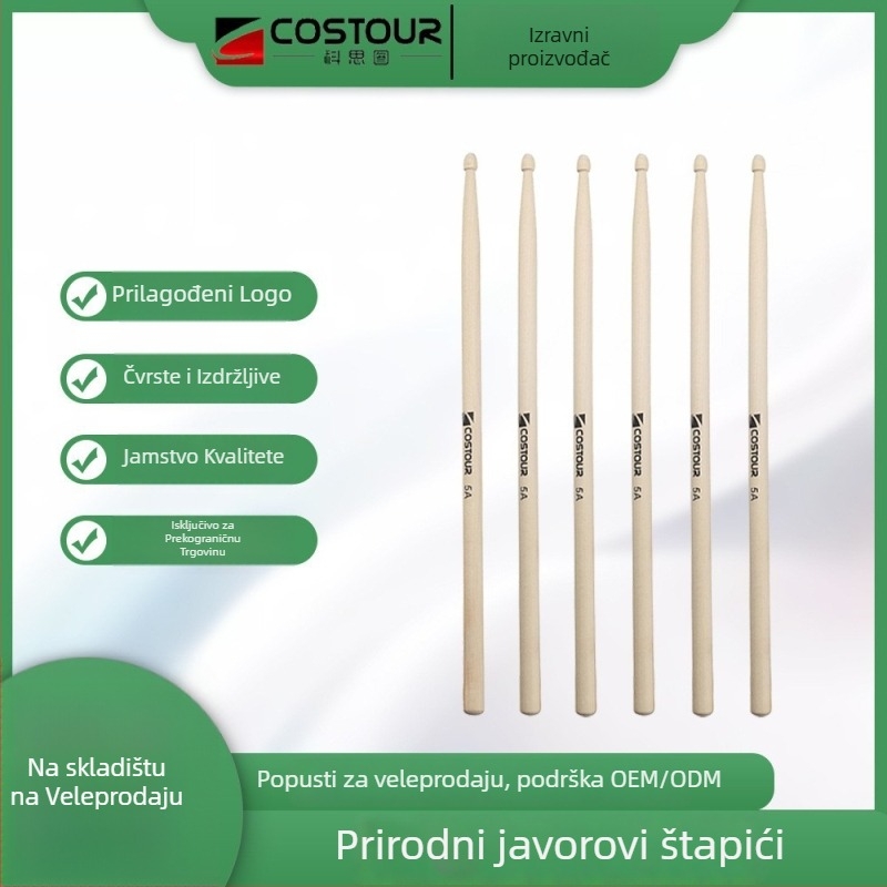 Costu Ct-804 javorove štapiće za bubnjeve – dodatna oprema za udarce, kartonsko pakiranje
