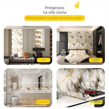 Dekorativna naljepnica za zid – XPE materijal, mramorni uzorak, samoljepljiva, vodootporna i otporna na vlagu, debljina 2.0 mm