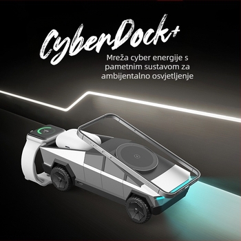 Desktop bežični punjač 3-u-1 za telefon, sat i slušalice s magnetskim punjenjem, QC3.0, 15W