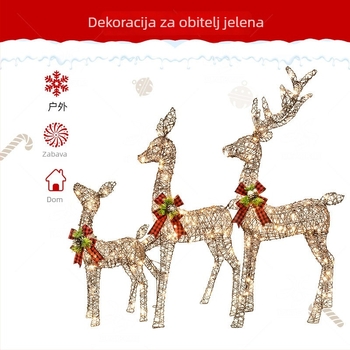 LED osvijetljena željezna jelen dekoracija – Huayicai, Željezna umjetnost, Božićna dekoracija