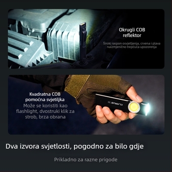 Prenosna LED svjetiljka, kompaktno EDC, 4W, 3.0-4.2V, ugrađena baterija