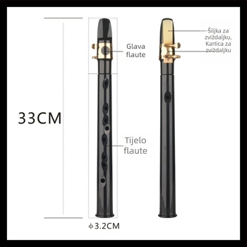 Mini saksofon, ABS plastično tijelo, model KS-01, prenosni džepni saksofon, TEN WHEAT