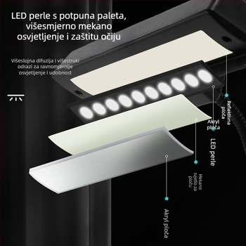 Punjavajuća LED lampica za muzički stalak, USB klipsa, podesiva, za vježbanje klavira
