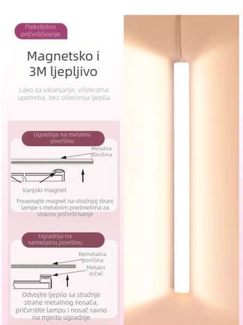 LED stolna lampica za učenje s zaštitom vida – USB napajanje, 5V, magnetska montaža, sjenilo PC+ABS, ambijentalno svjetlo