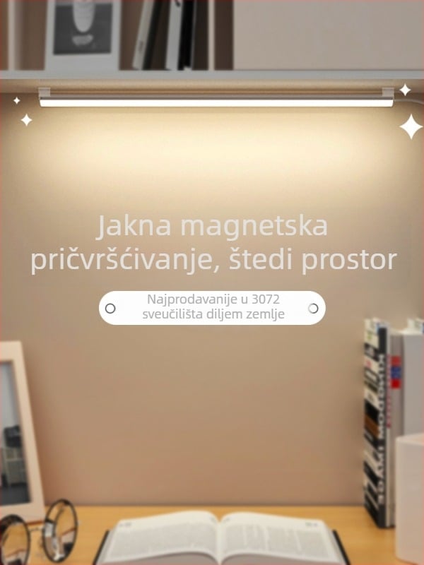 LED stolna lampica za učenje s zaštitom vida – USB napajanje, 5V, magnetska montaža, sjenilo PC+ABS, ambijentalno svjetlo