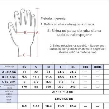 Rukavice otporne na rezanje s prstenima od nehrđajućeg čelika 316, razina rezanja 9, za klanje, vrtlarstvo i visoko rizične poslove