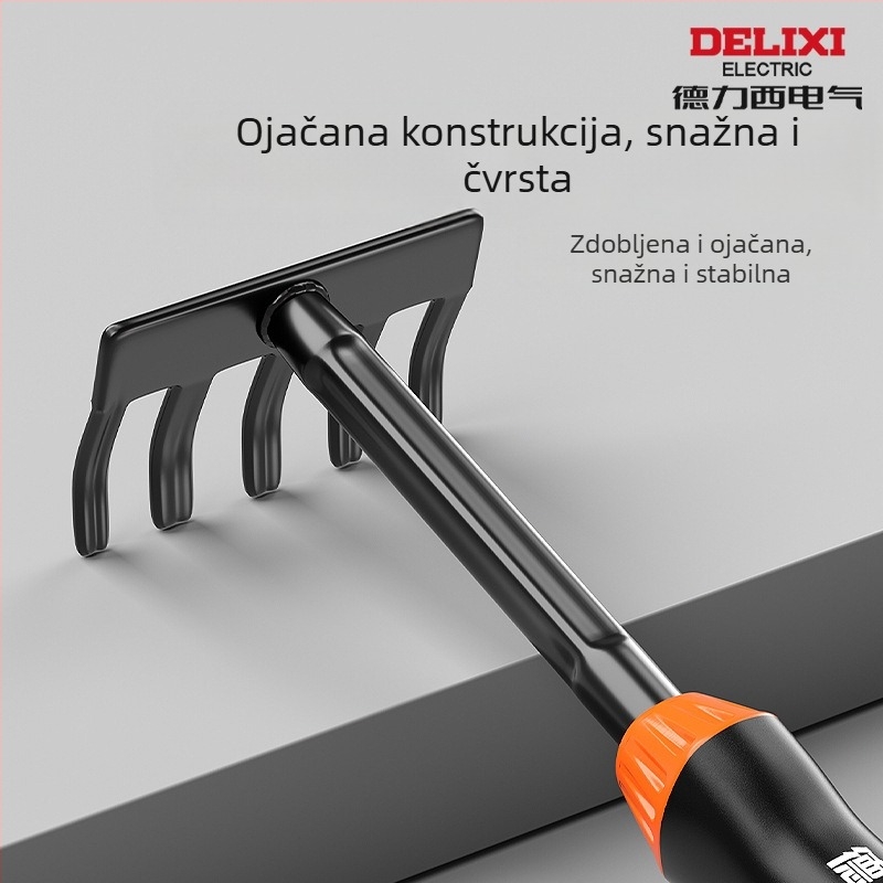 Delixi Electric set vrtnih lopata, karbonsko čelik, tri komada za vrt, cvjetnjak i plažu