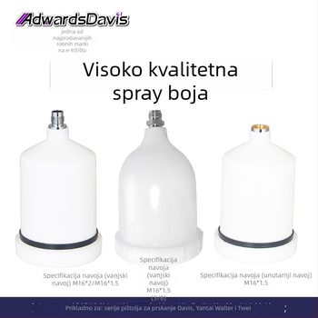 AdwardsDavis Pneumatski dodatak za sprej-pistolj s navojima M16x2 i M16x1.5, kapacitet 600 ml, serija GFG TT GTI