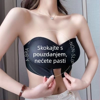 Bez naramenica grudnjak s naglašenom podrškom – Nylon 70–80% sadržaj; Cup 3/4; Oblik košarice: tanak gornji dio, debeći donji; Prozračan, Udoban, Protuklizan