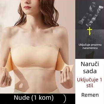 Bez naramenica grudnjak s naglašenom podrškom – Nylon 70–80% sadržaj; Cup 3/4; Oblik košarice: tanak gornji dio, debeći donji; Prozračan, Udoban, Protuklizan