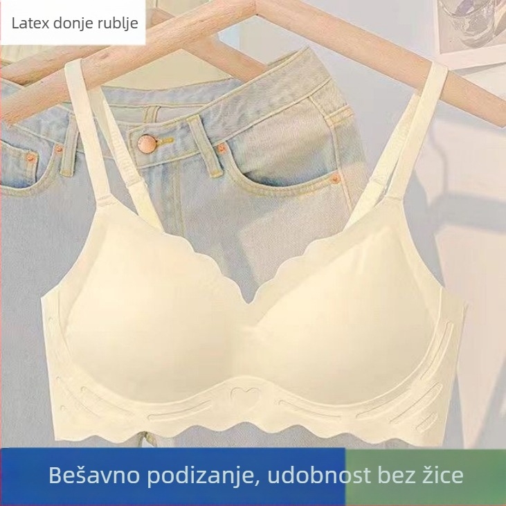Bešavni grudnjak s tankom podrškom, 3/4 košarica, najlon tkanina s spandeks podstavom (<30%), fiksirane dvostruke naramenice, stražnje zatvaranje s tri reda kukica