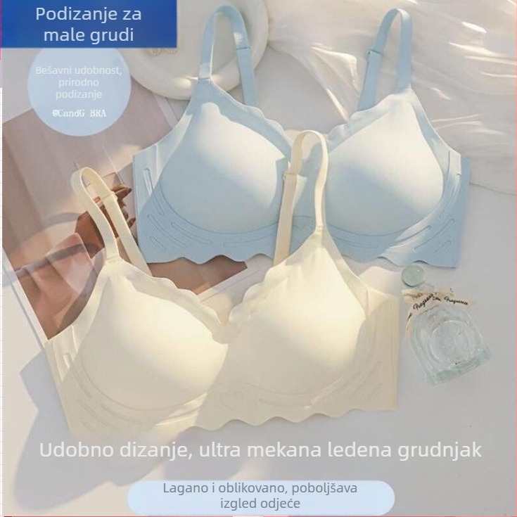 Bešavni grudnjak s tankom podrškom, 3/4 košarica, najlon tkanina s spandeks podstavom (<30%), fiksirane dvostruke naramenice, stražnje zatvaranje s tri reda kukica