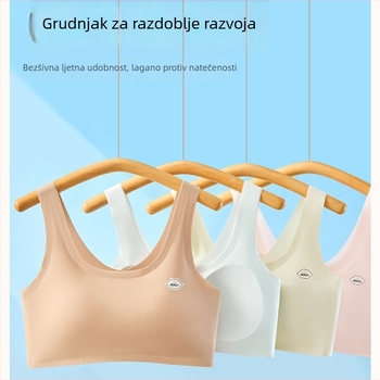 Sportska grudnjica u vestom stilu, bez šavova, prozračna; 3/4 košarice s tankim oblikovanjem; Ice Silk najlonska tkanina; za tinejdžerice 13–18