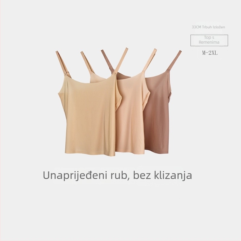 D33 Ice Silk Wrap Top za grudi, ultra-tanke košarice, 3/4 košarica, bez vidljivih linija, prozračan, lijep leđa