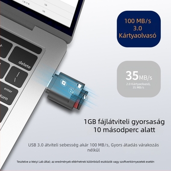 USB-C OTG TF kártyaolvasó okostelekre és tabletekre — USB 2.0, Type-C, TF támogatás, Külső csatlakozás