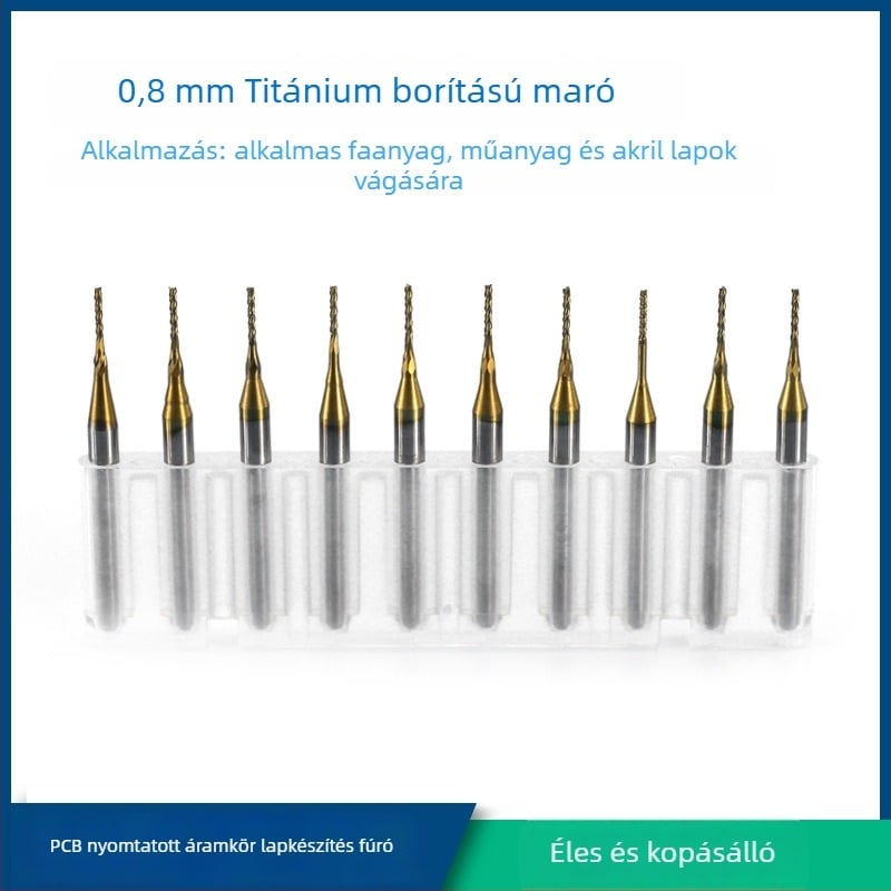 Asahikawa PCB gravíró maró titánbevonattal, karbid, kerek nyél, sorozat XCAN
