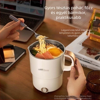 Összecsukható elektromos vízforraló HX-A0802E — hordozható rozsdamentes acél, kapacitás 1 L alatt, 1000–1500 W, kéthéjú test, automatikus kikapcsolás