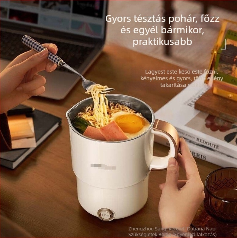 Összecsukható elektromos vízforraló HX-A0802E — hordozható rozsdamentes acél, kapacitás 1 L alatt, 1000–1500 W, kéthéjú test, automatikus kikapcsolás