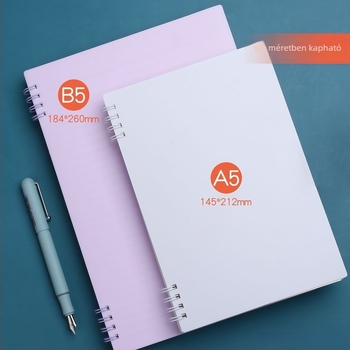 Reverse márkájú loose-leaf jegyzetfüzet, PP borító, cellulózalapú papír, 40 g/m², irodai stílus