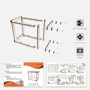 Fából készült Newton-pendulum DIY készlet – Fizikai oktató játék, testreszabható és többfunkciós, 7–14 éveseknek.