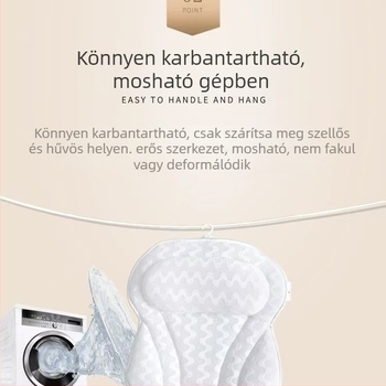 Pillangó alakú fürdőpárna szívócsatornával — többfunkciós masszázspárna, töltet: rost és memóriahab, poliészter mag, felnőtteknek, Zhicheng zc-2025