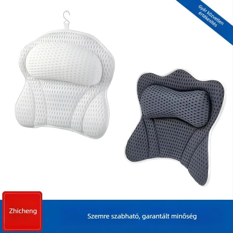 Pillangó alakú fürdőpárna szívócsatornával — többfunkciós masszázspárna, töltet: rost és memóriahab, poliészter mag, felnőtteknek, Zhicheng zc-2025