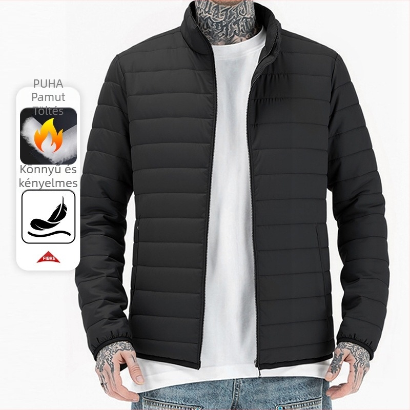 Pamut dzseki imitációs selyem-pamut töltéssel, Chenille anyag Spandex-szel, ultra rövid hossz, álló gallér