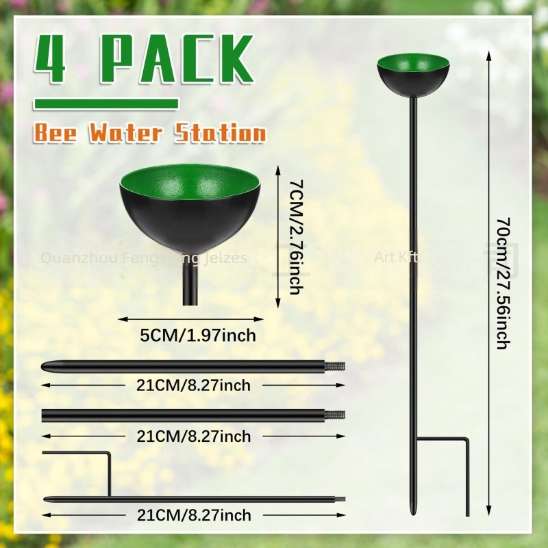 Méh itató állomás — Vas kerti kiegészítő, pasztorális stílus, otthonra és kertre