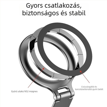 Összecsukható mágneses telefontartó cold shoe-val, kompatibilis a DJI Action 5 Pro/4/3 sportkamerákkal