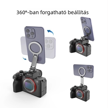 Összecsukható mágneses telefontartó cold shoe-val, kompatibilis a DJI Action 5 Pro/4/3 sportkamerákkal
