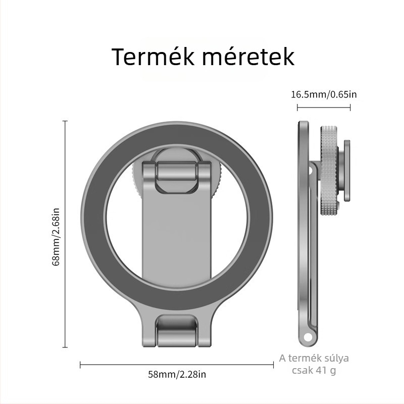 Összecsukható mágneses telefontartó cold shoe-val, kompatibilis a DJI Action 5 Pro/4/3 sportkamerákkal
